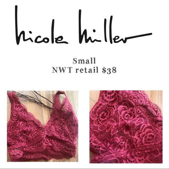Nichole Miller Other - Nichole Miller  Roseberry Colored Lace Bra NWT